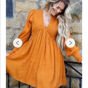 Urban hippie orange dress